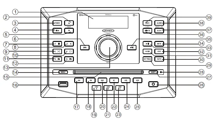 JENSEN JWM62A mobile audio system 18