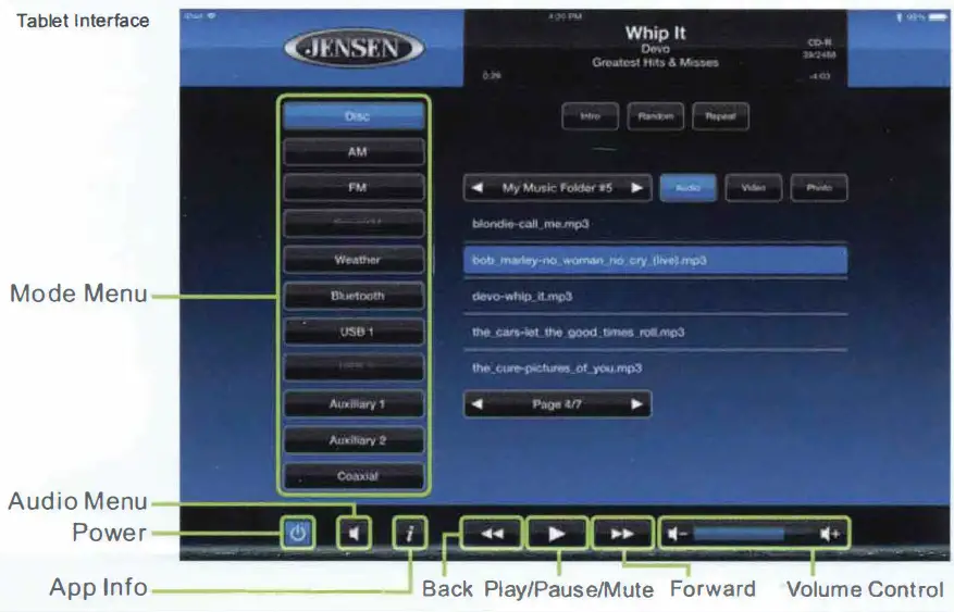 JENSEN JWM62A mobile audio system 32