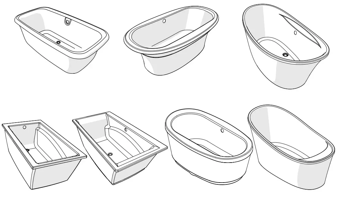 MAAX 105359 Freestanding Bathtub - Figure 1