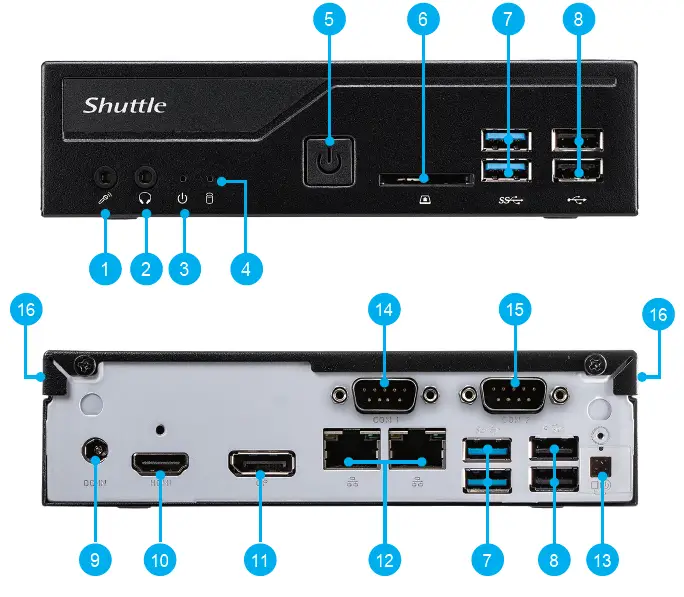 Shuttle DH410 Robust 1.3-litre Slim PC fig 1