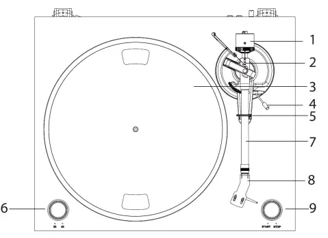 Teglu X60-B Bluetooth Belt-Drive Turntable with AT-3600L Magnetic Cartridge FIG (1)
