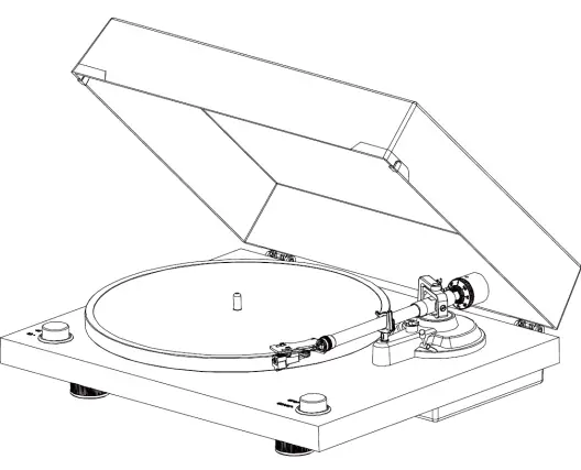 Teglu X60-B Bluetooth Belt-Drive Turntable with AT-3600L Magnetic Cartridge