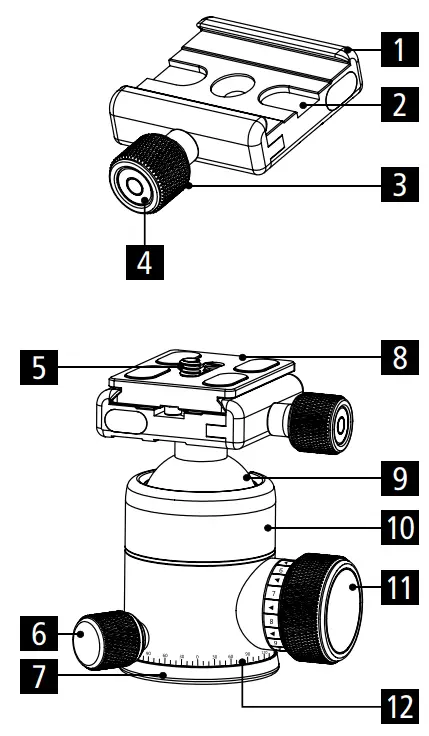 Rollei C5i Makro Aluminium Tripod with Ball Head Ball Head