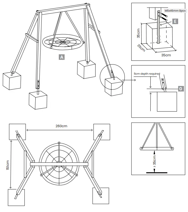 LIFESPAN KIDS PEOAKLEYSET120 Oakley Swing Set-fig6