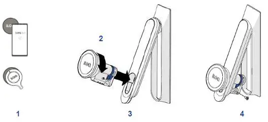 iLOQ D50S.531.SB Europrofile Half Cylinder For Swing Handle-1
