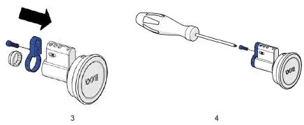 iLOQ D50S.531.SB Europrofile Half Cylinder For Swing Handle-8