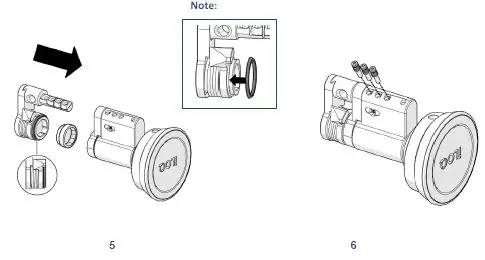 iLOQ D50S.531.SB Europrofile Half Cylinder For Swing Handle-9