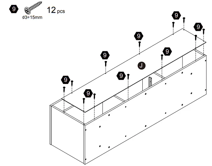 teamson home VNF00103 Versanora TV Stand with 2 Drawer 3 Open Shelves and 2 Door-fig17