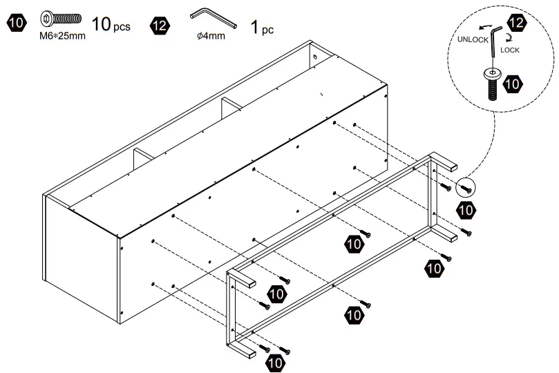teamson home VNF00103 Versanora TV Stand with 2 Drawer 3 Open Shelves and 2 Door-fig19