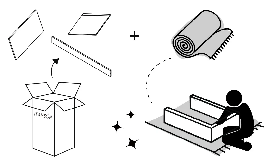 teamson home VNF00103 Versanora TV Stand with 2 Drawer 3 Open Shelves and 2 Door-fig2