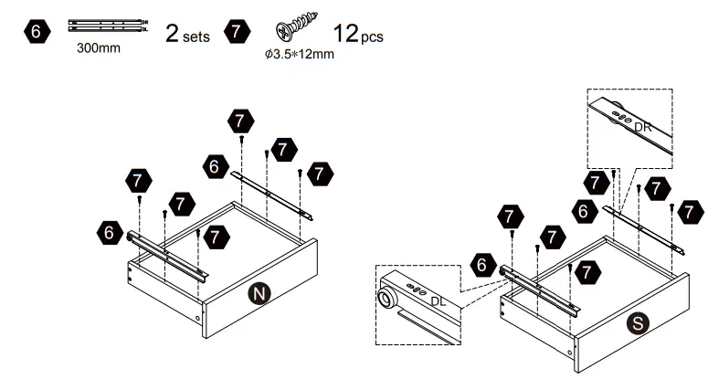 teamson home VNF00103 Versanora TV Stand with 2 Drawer 3 Open Shelves and 2 Door-fig25