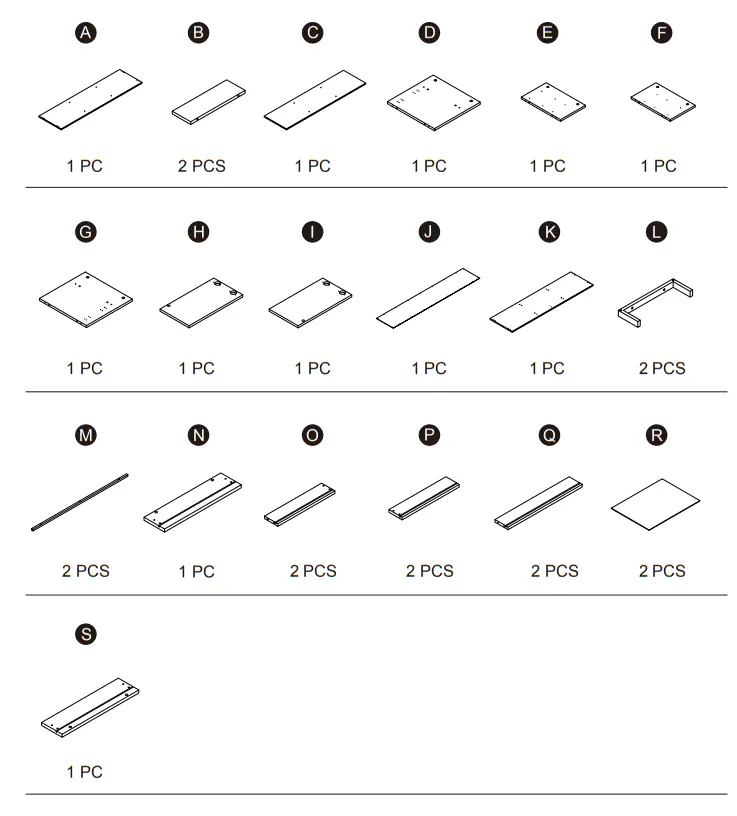 teamson home VNF00103 Versanora TV Stand with 2 Drawer 3 Open Shelves and 2 Door-fig5