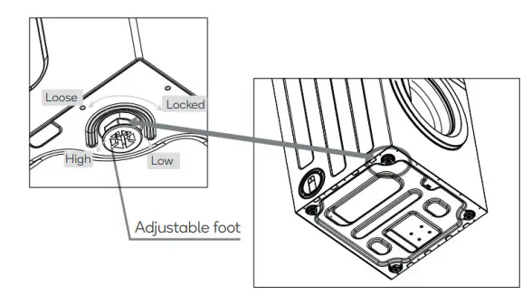 kogan KAGVNTDRY7A 7KG Vented Dryer - Level adjustment