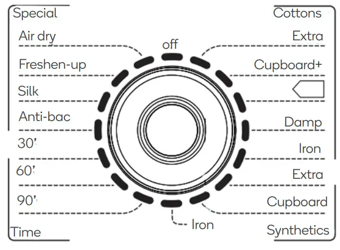 kogan KAGVNTDRY7A 7KG Vented Dryer -Selecting a Program
