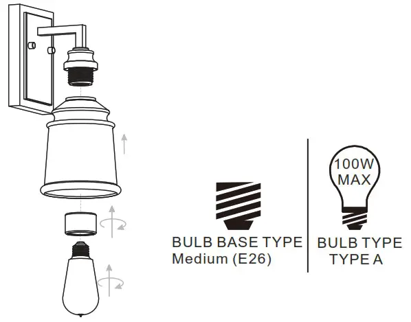 QUOIZEL MCI8705MBK 1 Light 5 inch Matte Black Wall Sconce Wall Light - INSTALLATION 4