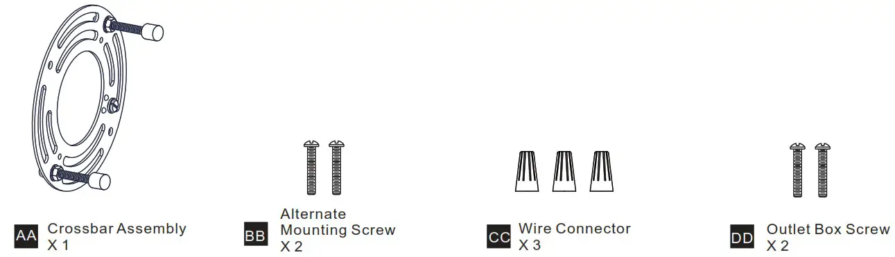 QUOIZEL MCI8705MBK 1 Light 5 inch Matte Black Wall Sconce Wall Light - MOUNTING HARDWARE