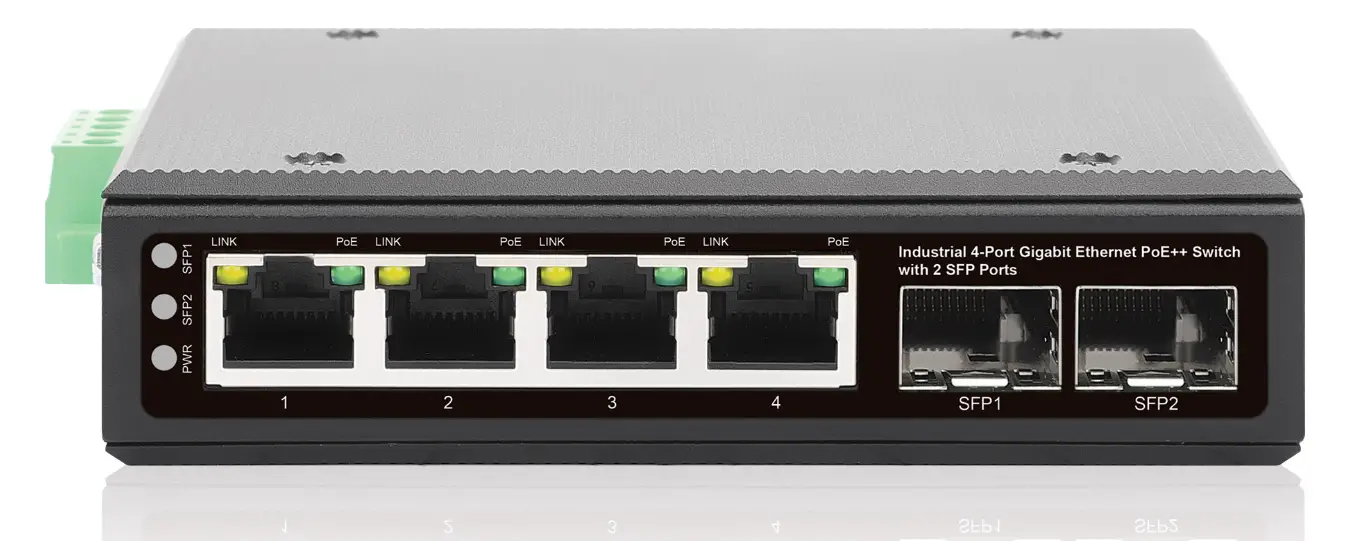 Intellinet Iis-4g02poe-240w Industrial 4 Port Gigabit Ethernet Poe++ Switch With 2 Sfp Ports Instructions