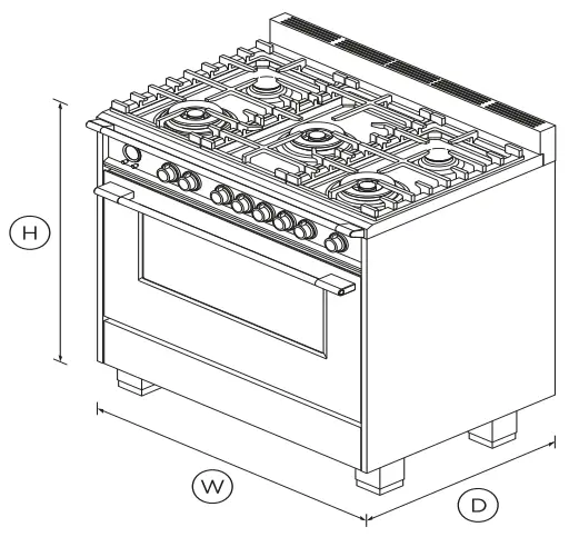 FISHER PAYKEL OR36SCG6X1 Dual Fuel Range, 36 Inch, 5 Burners, Self-cleaning - Fig 1