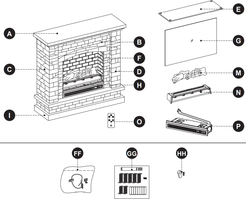 allen roth 2315FM-23-931 43.5 Inch W Stacked Faux Sandstone with Coffee - Fig 17