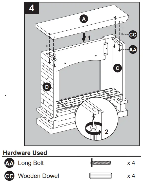 allen roth 2315FM-23-931 43.5 Inch W Stacked Faux Sandstone with Coffee - Fig 7
