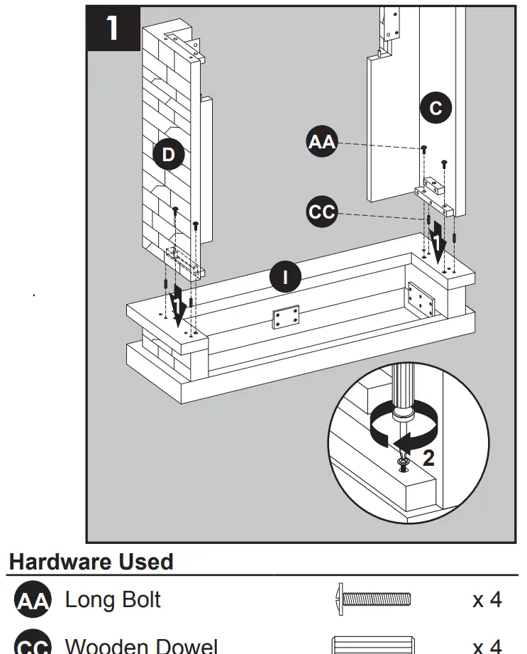 allen roth 2315FM-23-931 43.5 Inch W Stacked Faux Sandstone with Coffee - Fig4
