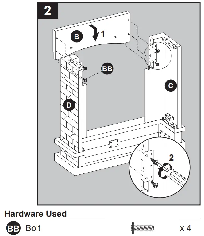 allen roth 2315FM-23-931 43.5 Inch W Stacked Faux Sandstone with Coffee - Fig5