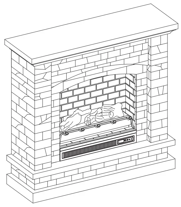 allen roth 2315FM-23-931 43.5 Inch W Stacked Faux Sandstone with Coffee