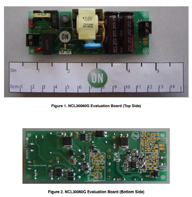 onsemi NCL30060GEVB Off-line Critical Conduction Mode PFC LED Driver Evaluation Board - fig