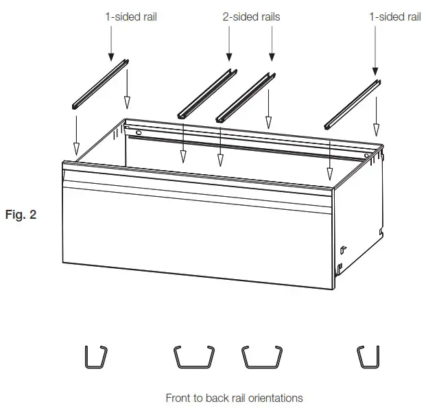 Knoll 2MA4561 Calibre File Bar 10.5 Inch File Drawers - fig 2