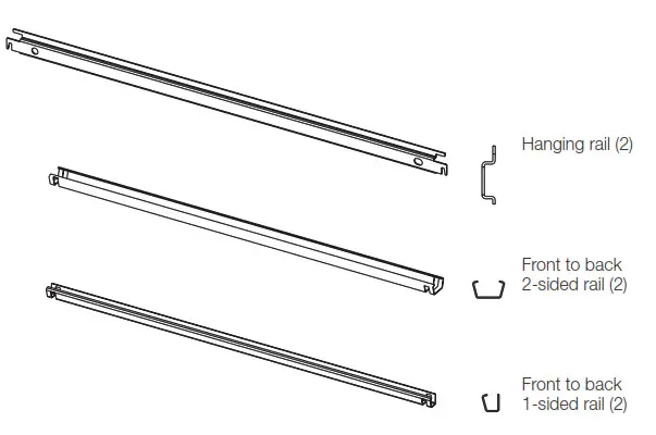 Knoll 2MA4561 Calibre File Bar 10.5 Inch File Drawers - fig