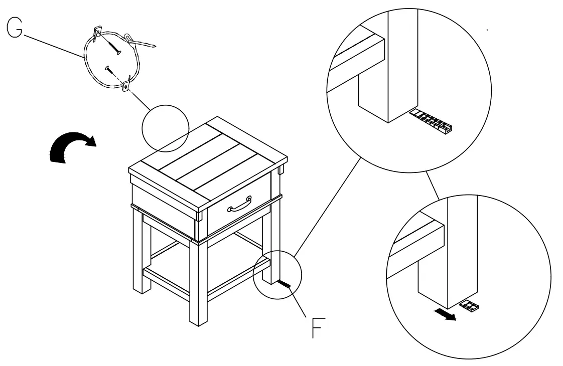 ASHLEY B43491 Hollentown Nightstand - Fig3