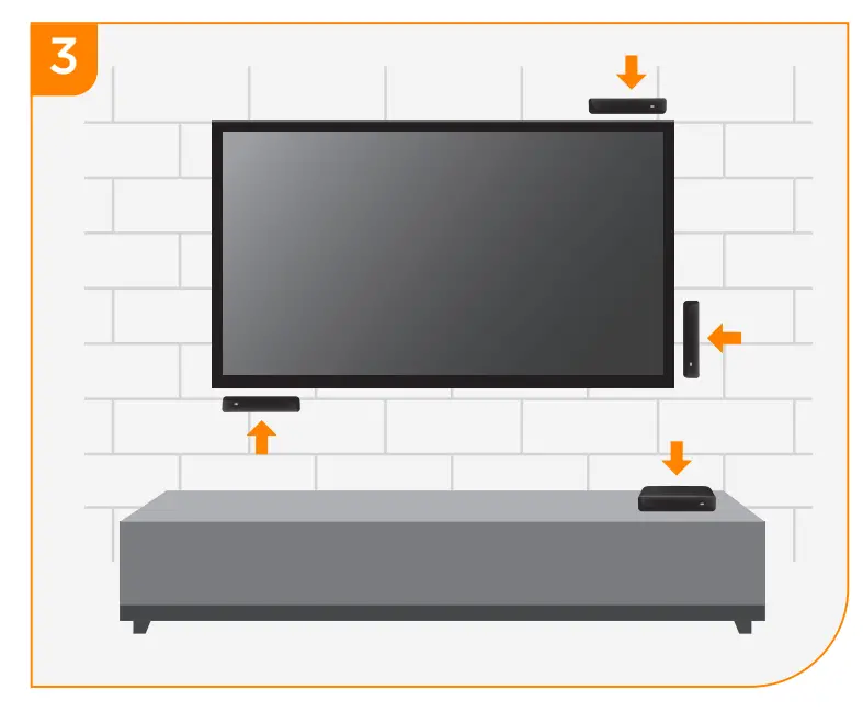 Position Roku streaming player