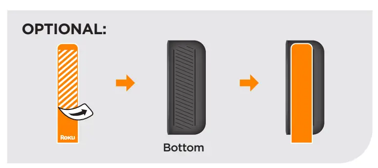 Position Roku streaming player