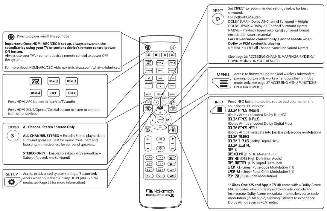 Nakamichi Shockwafe Elite 7.2 SSE 800W Soundbar System - fig 13