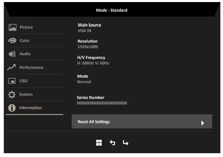 Acer VG3 VG273bii 27 Inch LCD Monitor - Information Page