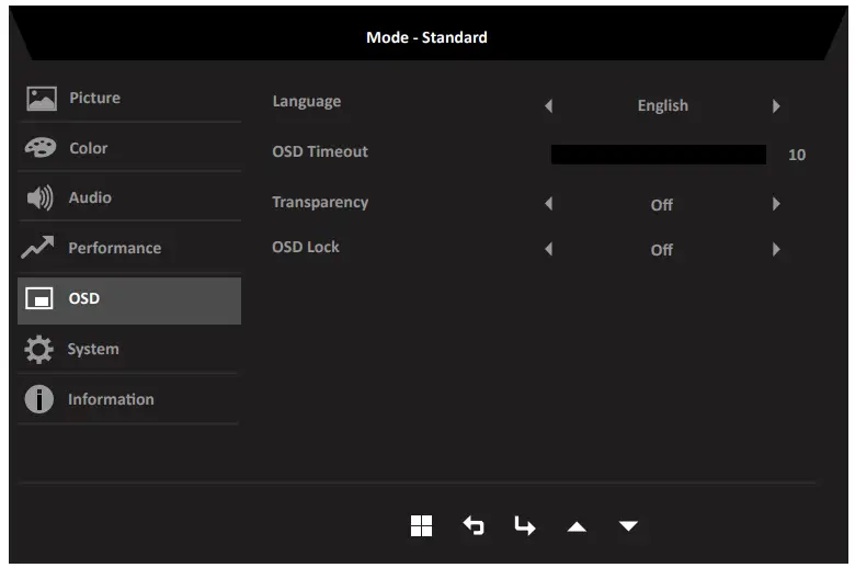 Acer VG3 VG273bii 27 Inch LCD Monitor - OSD