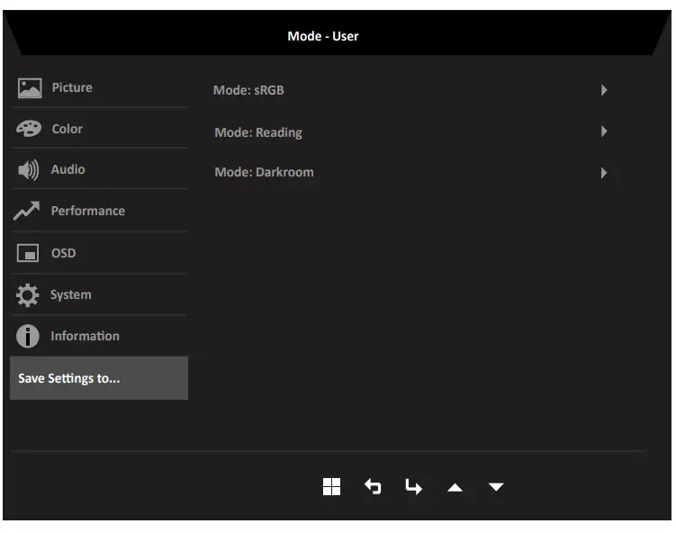 Acer VG3 VG273bii 27 Inch LCD Monitor -Save Setting to
