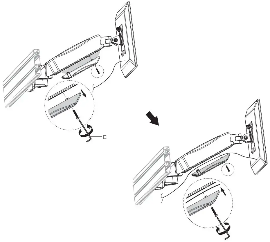 AlzaErgo-APW-EGSWAS430B-Slatwall-Mount-SWAS430-Monitor-Holder-FIG 5