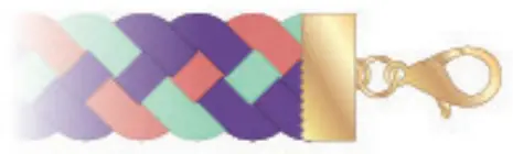 make it real 1207 Gold Link Suede Bracelets - fig 44