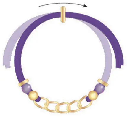 make it real 1207 Gold Link Suede Bracelets - fig 60