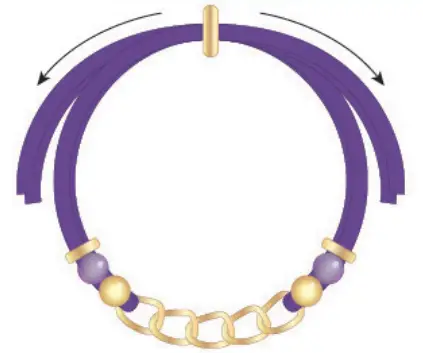 make it real 1207 Gold Link Suede Bracelets - fig 61