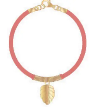 make it real 1207 Gold Link Suede Bracelets - fig 79