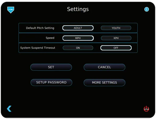 SPORTSATTACK Elite E Hack Attack Electronic Softball Pitching Machine - Settings