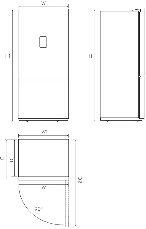 Electrolux EBB3442K-A Bottom Freezer Refrigerator - parts