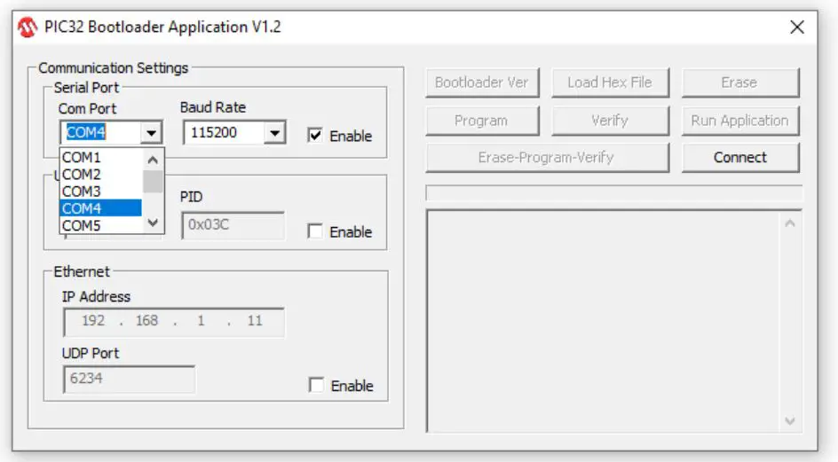 METCAL CV-5200 Connection Validation - STEP 5 SELECT ACTIVE COM PORT AND CONNECT TO CV-PS5200 USING PIC 32