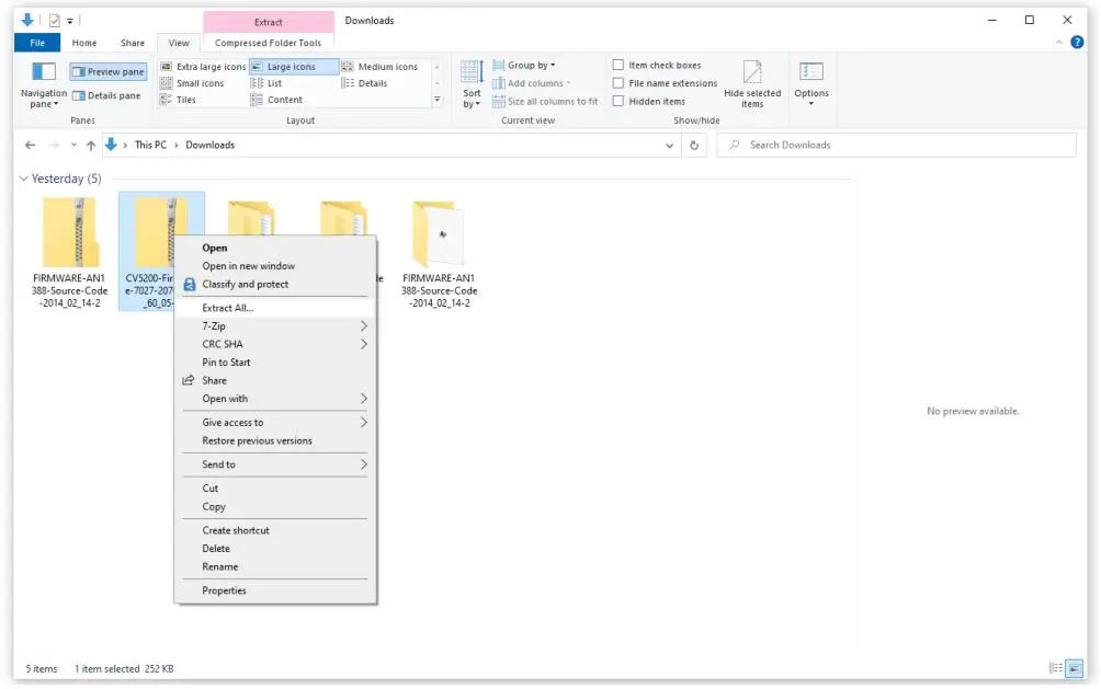 METCAL CV-5200 Connection Validation - Unzip the CV Firmware .zip file