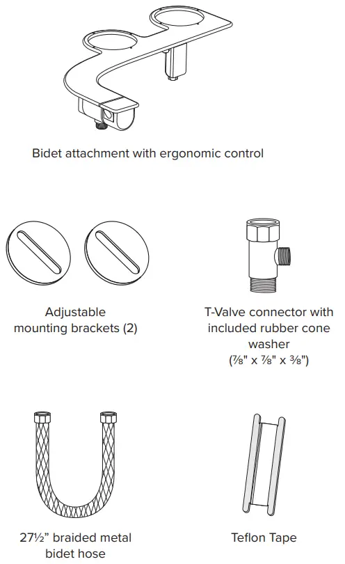brondell WS-11 Rinslet Single Nozzle Ambient-- Components