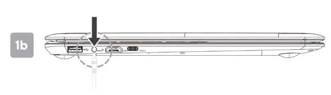 kogan KAL15Q300HA Atlas 15.6 Inch FHD I3 10th Gen Laptop User Guide - Connecting power supply