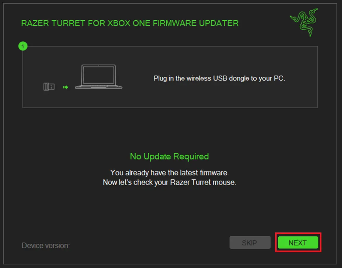 Razer Turret for Xbox One Firmware Updater