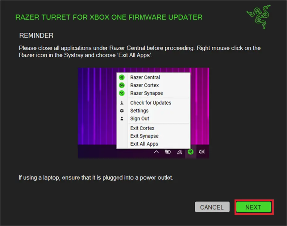 Razer Turret for Xbox One Firmware Updater
